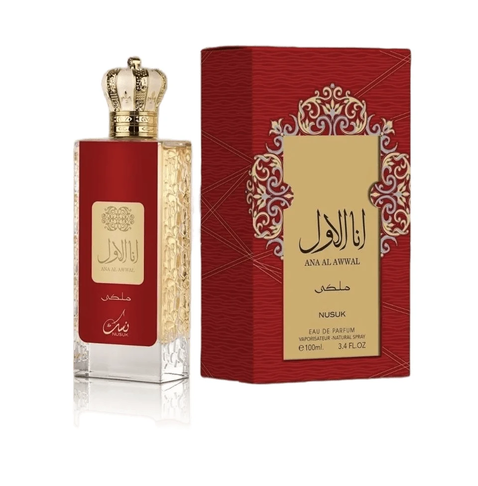 Nusuk Ana Al Awwal Malaki (Red) Eau De Parfum For Men & Women 100ml — Image 3