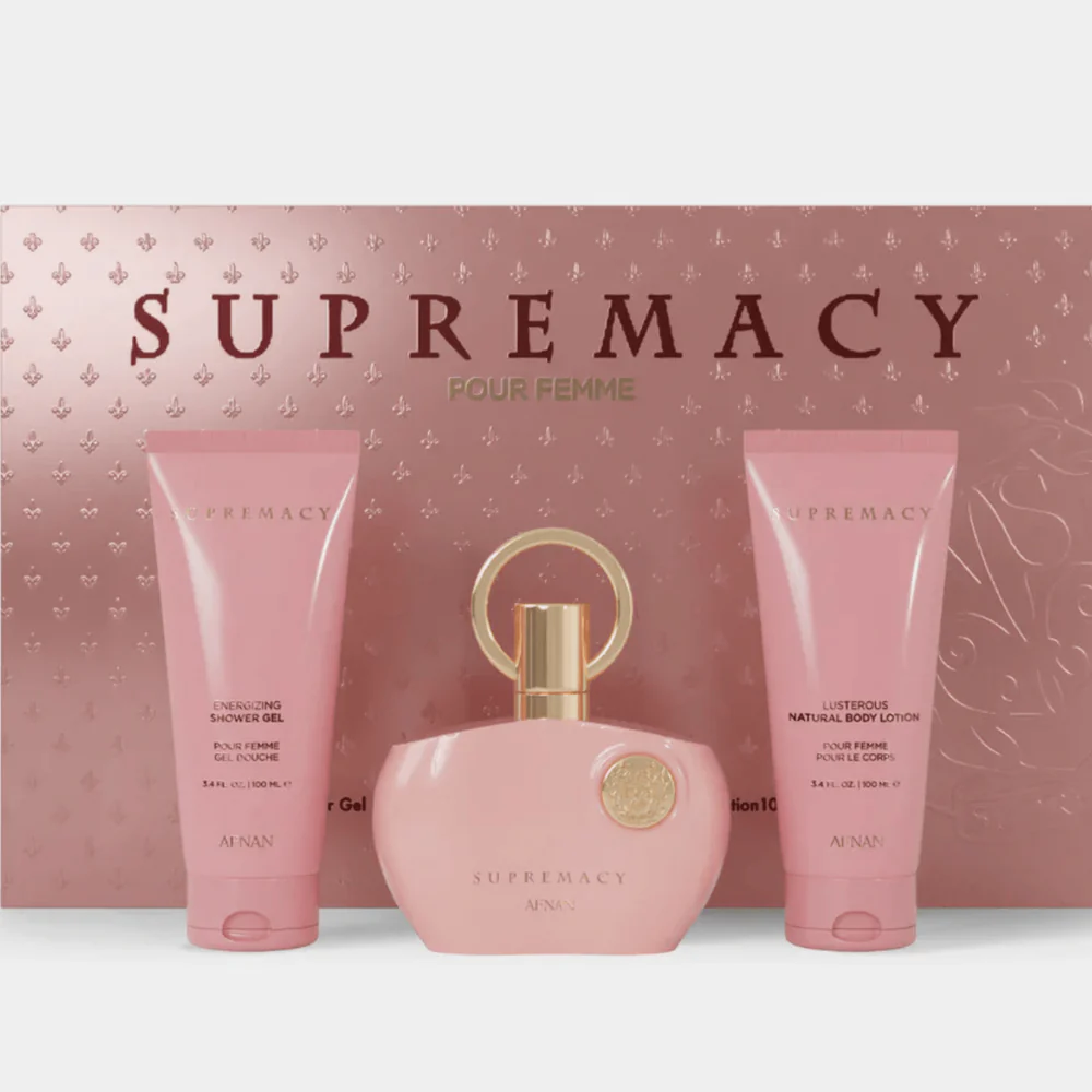 SUPERMACY PINK GIFT SET (100ML EDP + 100ML  SHOWER GEL + 100ML BODY LOTION)